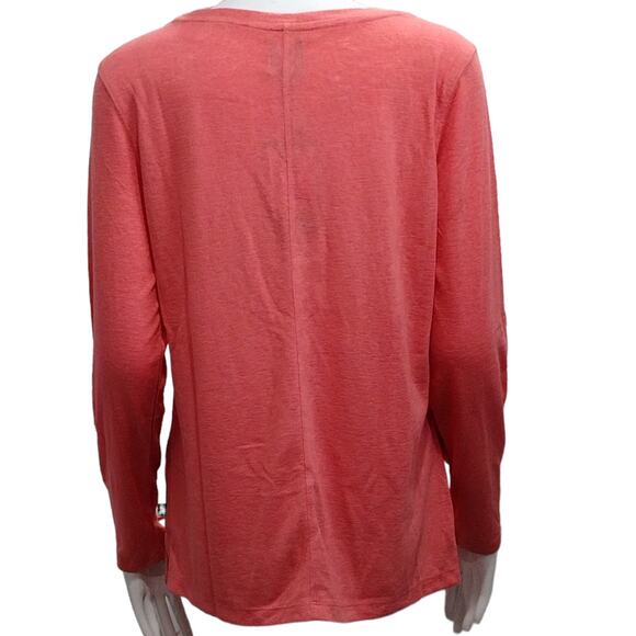 NWT Gap Women's Relaxed Fit Soft Slub Scoop Neck Long Sleeve T-Shirt Size Small - Picture 2 of 4